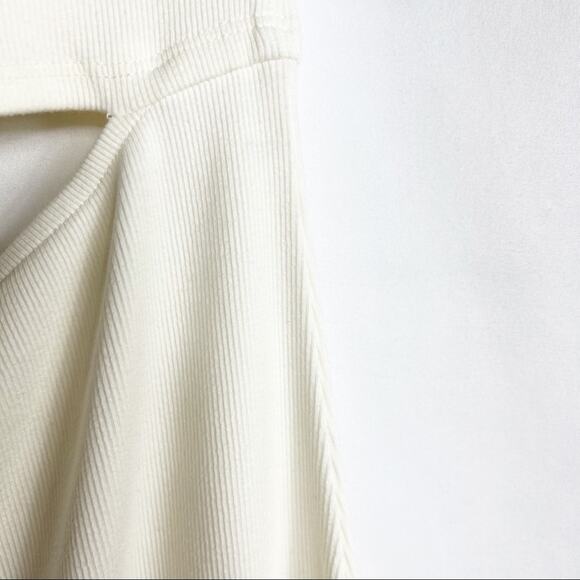 ANTHROPOLOGIE Bordeaux Asymmetrical Cutout Dress NWT Ivory in Large - Picture 5 of 7